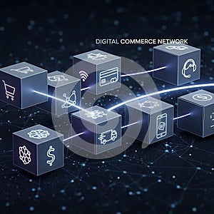 Digital Commerce Network Blocks and Data Flow