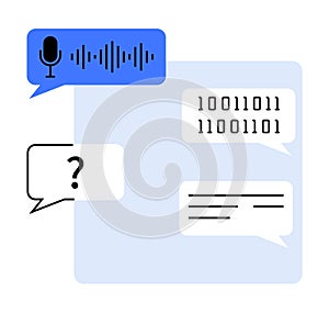 Digital Communication and AI Interaction with Speech Recognition and Binary Code