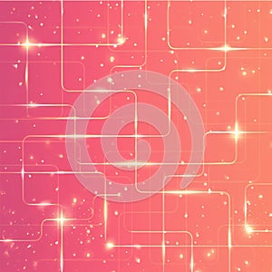 Abstract technological circuitry network design with glowing interconnected lines.