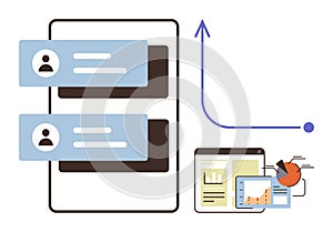 Digital Communication and Data Analysis with Chat Interface and Graphs