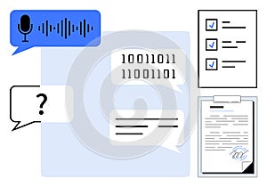 Digital Communication and Data Exchange with Speech Recognition and Binary Code