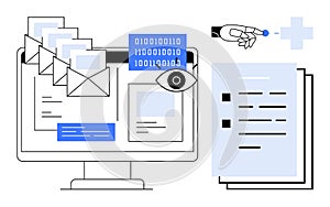 Digital Communication and Data Sharing Concept with Analytics and Security
