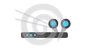 Digital Communication Device: Interconnected Technology, vector design Generative AI