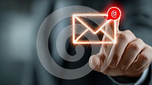 Digital communication and email notification concept