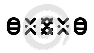 Digital Communication Icon, Advanced Algorithms, vector design Generative AI