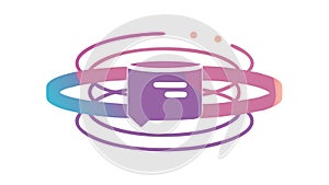 Digital Communication Interactive Chat Icon, vector design Generative AI