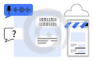 Digital Communication and Online Data Exchange with AI and Cloud Integration