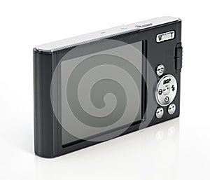 Digital compact camera isolated on white background. 3D illustration