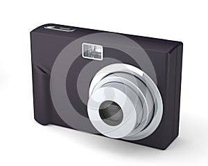 Digital Compact Photo Camera on the White