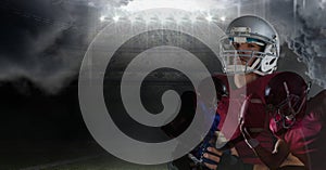 american football players overlay with flare