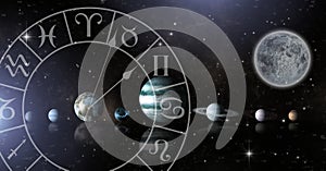 Astrologia zodiaco pianeti spazio un un mese 