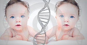 Baby clone twin with genetic DNA