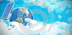 Digital composite of 3d solar panel