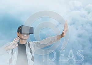 guy with vr in clouds ideas