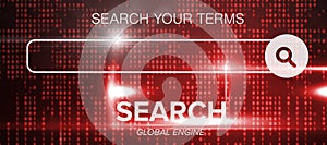 Composite image of digital composite image of search engine logo