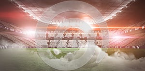 Digital composite image of stadium