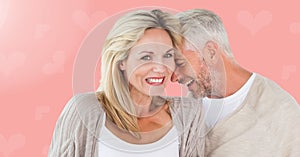 Digital composite of loving couple