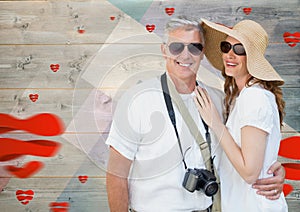 Digital composite of loving couple