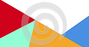 Digital composite of multi colored pattern by copy space on white background