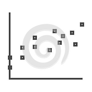 Digital composite of scatter graph