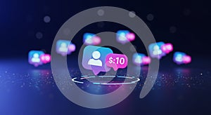 Digital composition features a gradient background transitioning from dark to light