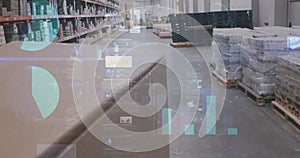 Digital composition of statistical data processing against warehouse in background