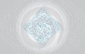 Digital computer code. Data transfer vector concept