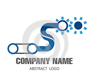 Digital connect creative symbol. Abstract business company logo, internet, people connect logotype idea vector.