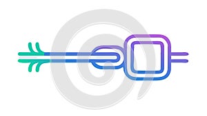 Digital Connection and Connector Cable Icon, vector design Generative AI