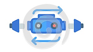 Digital Connection Data Transfer Icon, Network Devices, vector design Generative AI
