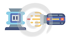 Digital Connection Device Icon - Technology, Data Interface, vector design Generative AI
