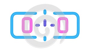 Digital Connection Icon with Binary Code Data Transfer, vector design Generative AI