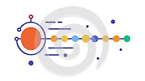 Digital Connectivity Abstract Data Flow Network, vector design Generative AI