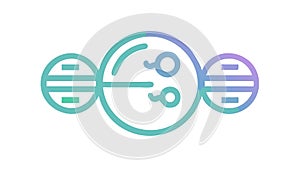 Digital Connectivity: Abstract Data Network and Flow Icon, vector design Generative AI