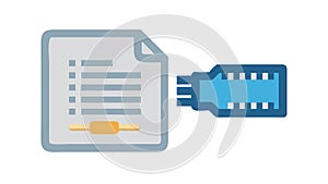 Digital Connectivity or File Synchronization Icon, vector design Generative AI
