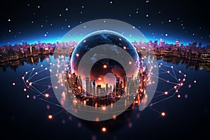 Digital connectivity Global networking in Metaverse technology for data exchanges