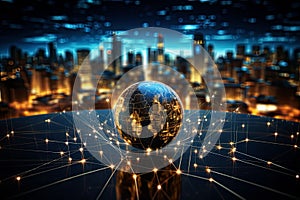 Digital Connectivity Network Lines Tech World Generative AI