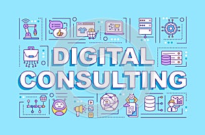 Digital consulting word concepts banner