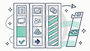 Digital Content Blocks, User Interface Elements, vector design Generative AI