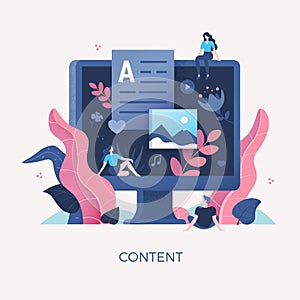 Digital Content Concept Illustration