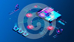 Digital Content Marketing Platform Concept - 3D Illustration