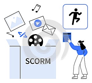 Digital Content in SCORM Package with Coding, Media, and E-Learning Elements