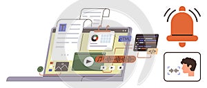 Digital Content Workflow and Notifications with Multimedia and Coding Elements