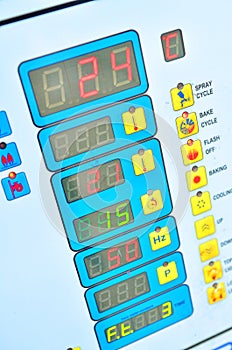 Digital control panel settings