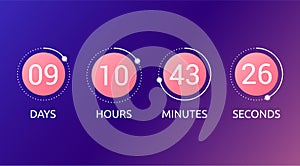 Digital countdown timer concept