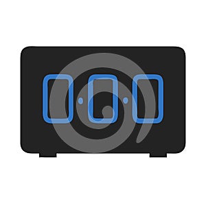 Digital Countdown Timer Display Vector Illustration for Technology and Design