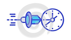 Digital Countdown Timer: Time Management and Event Alert, vector design Generative AI