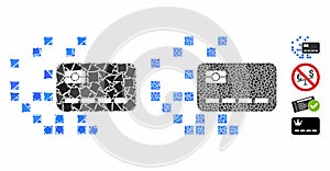 Digital credit card Mosaic Icon of Humpy Parts