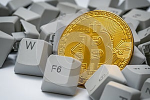 The digital cryptocurrency concept