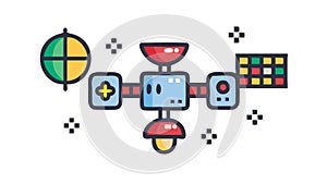 Digital Cube Connectivity, Abstract Technology Interface, vector design Generative AI